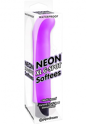 Neon Xl G Spot Softee Vibrator - 10 Inch Purple