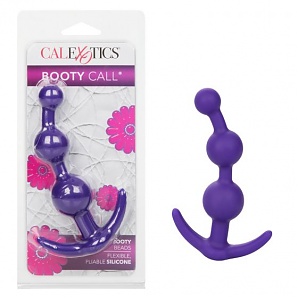 Booty Call Booty Beads Silicone Anal Beads- Purple