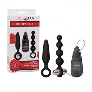 Booty Call Booty Vibro Kit Anal Probes - Black