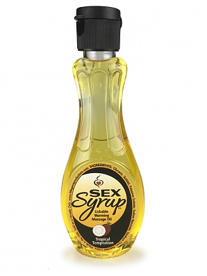 Toy Sex Syrup Lickable Warming Massage Oil - Tropical 4 Oz