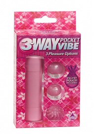 3- Way Pocket Vibe W/ Pouch - Pink (113009.0)