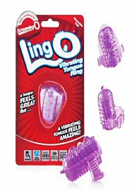 Ling O Vibrating Tongue Ring Silicone Waterproof Purple (184325.3)