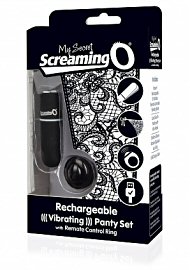 My Secret Vibrating Panty Set With Remote Control Ring Black (47814.0)